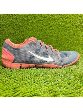 Nike Free Bionic Womens Size 9.5 Blue Pink White Athletic Running Shoes Sneakers